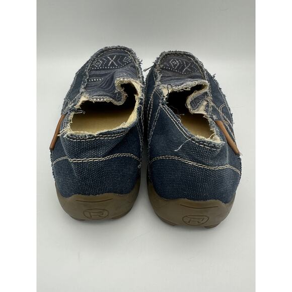 Roper Women's Distressed Denim Moccasins - Picture 3 of 7